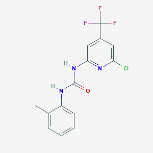 N-[6-Chloro-4-(trifluoromethyl)-2-pyridyl]-N'-(2-methylphenyl)urea