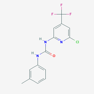 N-[6-Chloro-4-(trifluoromethyl)-2-pyridyl]-N'-(3-methylphenyl)urea