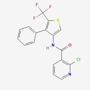 molecular formula C17H10ClF3N2OS B3040998 N3-[4-Phenyl-5-(trifluoromethyl)-3-thienyl]-2-chloronicotinamide CAS No. 256488-38-7