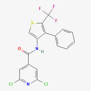 molecular formula C17H9Cl2F3N2OS B3040999 N4-[4-phenyl-5-(trifluoromethyl)-3-thienyl]-2,6-dichloroisonicotinamide CAS No. 256488-39-8
