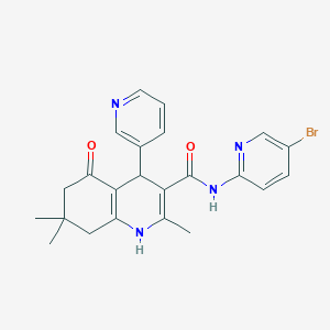 molecular formula C23H23BrN4O2 B304101 N-(5-BROMOPYRIDIN-2-YL)-2,7,7-TRIMETHYL-5-OXO-4-(PYRIDIN-3-YL)-1,4,5,6,7,8-HEXAHYDROQUINOLINE-3-CARBOXAMIDE 