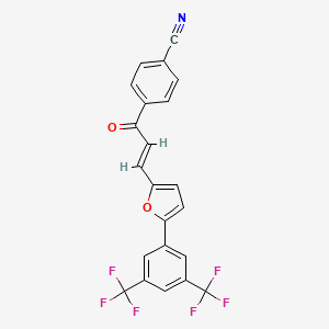 4-(3-{5-[3,5-Di(trifluoromethyl)phenyl]-2-furyl}acryloyl)benzonitrile