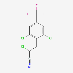 2-Chloro-3-[2,6-dichloro-4-(trifluoromethyl)phenyl]propanenitrile