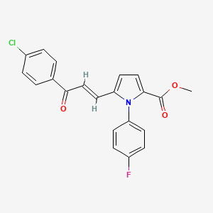 methyl 5-[(E)-3-(4-chlorophenyl)-3-oxoprop-1-enyl]-1-(4-fluorophenyl)pyrrole-2-carboxylate