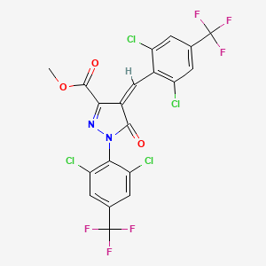 methyl (4Z)-1-[2,6-dichloro-4-(trifluoromethyl)phenyl]-4-[[2,6-dichloro-4-(trifluoromethyl)phenyl]methylidene]-5-oxopyrazole-3-carboxylate
