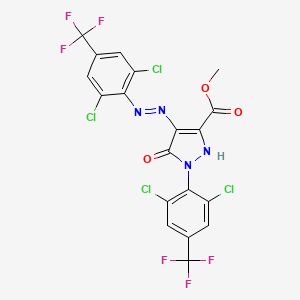 methyl 1-[2,6-dichloro-4-(trifluoromethyl)phenyl]-4-{2-[2,6-dichloro-4-(trifluoromethyl)phenyl]hydrazono}-5-oxo-4,5-dihydro-1H-pyrazole-3-carboxylate