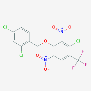 2-Chloro-4-[(2,4-dichlorobenzyl)oxy]-3,5-dinitro-1-(trifluoromethyl)benzene