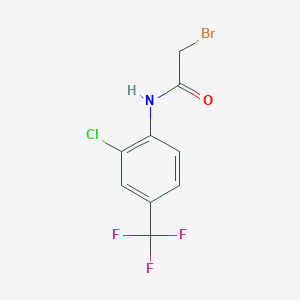 molecular formula C9H6BrClF3NO B3041051 N1-[2-chloro-4-(trifluoromethyl)phenyl]-2-bromoacetamide CAS No. 259196-41-3