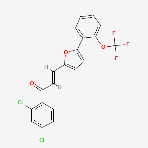 1-(2,4-Dichlorophenyl)-3-{5-[2-(trifluoromethoxy)phenyl]-2-furyl}prop-2-en-1-one