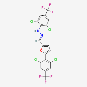 5-[2,6-Dichloro-4-(trifluoromethyl)phenyl]-2-furaldehyde 2-[2,6-dichloro-4-(trifluoromethyl)phenyl]hydrazone