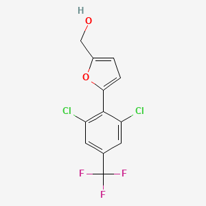 (5-[2,6-Dichloro-4-(trifluoromethyl)phenyl]-2-furyl)methanol