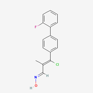 3-Chloro-3-(2'-fluoro[1,1'-biphenyl]-4-yl)-2-methylacrylaldehyde oxime