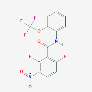 molecular formula C14H7F5N2O4 B3041093 2,6-difluoro-3-nitro-N-[2-(trifluoromethoxy)phenyl]benzamide CAS No. 260552-99-6