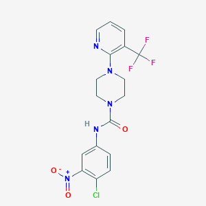 N-(4-chloro-3-nitrophenyl)-4-[3-(trifluoromethyl)pyridin-2-yl]tetrahydropyrazine-1(2H)-carboxamide