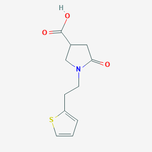 molecular formula C11H13NO3S B3041108 5-Oxo-1-(2-thien-2-ylethyl)pyrrolidine-3-carboxylic acid CAS No. 261363-53-5