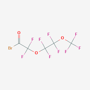 molecular formula C5BrF9O3 B3041121 Acetyl bromide, 2,2-difluoro-2-[1,1,2,2-tetrafluoro-2-(trifluoromethoxy)ethoxy]- CAS No. 261503-80-4