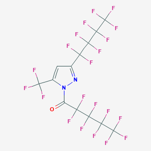 3(5)-(Nonafluoro-1-butyl)-1-(nonafluoropentanoyl)-5(3)-(trifluoromethyl)pyrazole
