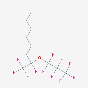 molecular formula C11H12F11IO B3041136 4-Iodo-2-heptafluoropropoxy-1,1,1,2-tetrafluorooctane CAS No. 261760-05-8