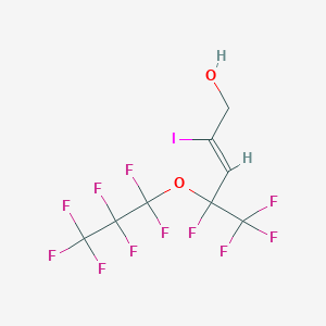 molecular formula C8H4F11IO2 B3041137 4,5,5,5-Tetrafluoro-4-(heptafluoroprop-1-oxy)-2-iodopent-2-en-1-ol CAS No. 261760-06-9