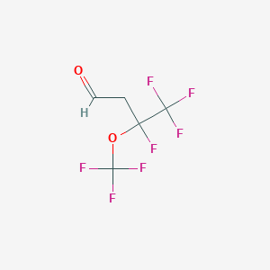 molecular formula C5H3F7O2 B3041140 3,4,4,4-Tetrafluoro-3-(trifluoromethoxy)butanal CAS No. 261760-13-8