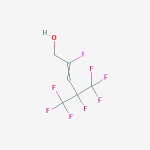 molecular formula C6H4F7IO B3041148 4,5,5,5-Tetrafluoro-2-iodo-4-(trifluoromethyl)pent-2-en-1-ol CAS No. 261760-25-2