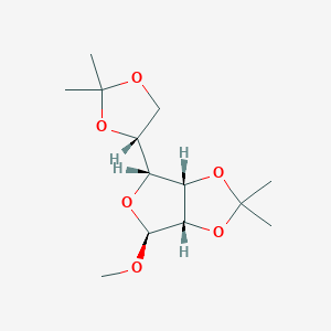 molecular formula C13H22O6 B3041183 (3aS,4S,6R,6aS)-6-[(4R)-2,2-dimethyl-1,3-dioxolan-4-yl]-4-methoxy-2,2-dimethyl-3a,4,6,6a-tetrahydrofuro[3,4-d][1,3]dioxole CAS No. 26255-73-2
