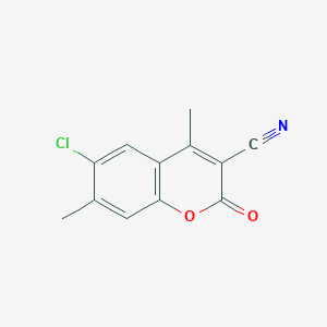 molecular formula C12H8ClNO2 B3041184 6-Chloro-3-cyano-4,7-dimethylcoumarin CAS No. 262590-92-1