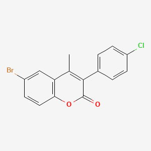 molecular formula C16H10BrClO2 B3041187 6-Bromo-3-(4 inverted exclamation mark -chlorophenyl)-4-methylcoumarin CAS No. 262590-99-8