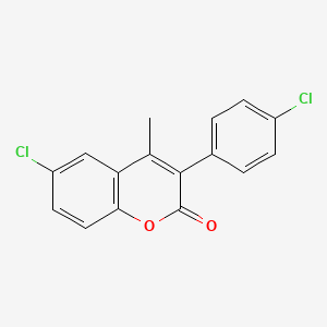 molecular formula C16H10Cl2O2 B3041192 6-Chloro-3-(4 inverted exclamation mark -chlorophenyl)-4-methylcoumarin CAS No. 262591-05-9