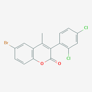 B3041198 6-Bromo-3-(2,4-dichlorophenyl)-4-methylchromen-2-one CAS No. 262591-11-7