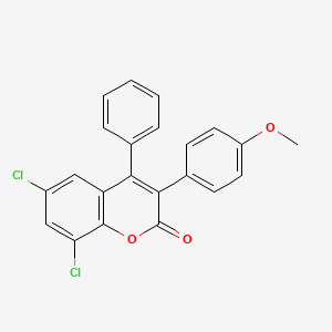 molecular formula C22H14Cl2O3 B3041219 6,8-Dichloro-3-(4 inverted exclamation mark -methoxyphenyl)-4-phenylcoumarin CAS No. 263364-87-0