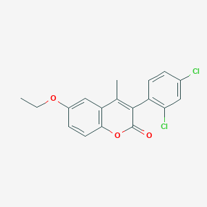molecular formula C18H14Cl2O3 B3041224 3-(2,4- Dichlorophenyl)- 6- ethoxy-4-methylcoumarin CAS No. 263364-97-2