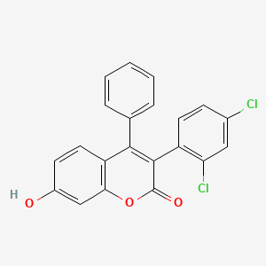 molecular formula C21H12Cl2O3 B3041226 3-(2 inverted exclamation mark ,4 inverted exclamation mark -Dichlorophenyl)-7-hydroxy-4-phenylcoumarin CAS No. 263365-00-0