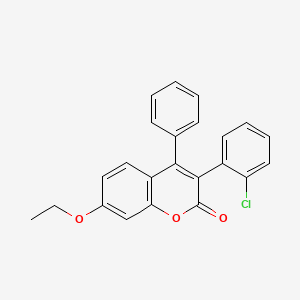 molecular formula C23H17ClO3 B3041238 3-(2'-Chlorophenyl)-7-ethoxy-4-phenylcoumarin CAS No. 263365-30-6