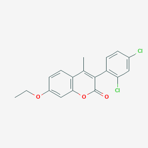molecular formula C18H14Cl2O3 B3041243 3-(2 inverted exclamation mark ,4 inverted exclamation mark -Dichlorophenyl)-7-ethoxy-4-methylcoumarin CAS No. 263365-42-0