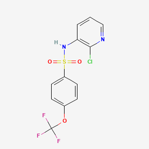 molecular formula C12H8ClF3N2O3S B3041251 N-(2-chloropyridin-3-yl)-4-(trifluoromethoxy)benzenesulfonamide CAS No. 263387-20-8