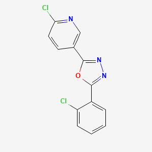 molecular formula C13H7Cl2N3O B3041254 2-(2-Chlorophenyl)-5-(6-chloro-3-pyridyl)-1,3,4-oxadiazole CAS No. 263563-40-2