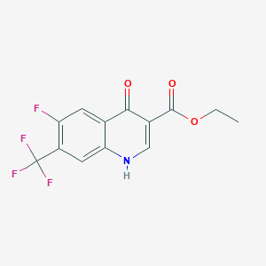 B3041302 Ethyl 6-fluoro-4-hydroxy-7-(trifluoromethyl)quinoline-3-carboxylate CAS No. 26893-01-6