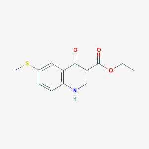 molecular formula C13H13NO3S B3041303 ethyl 4-hydroxy-6-(methylthio)quinoline-3-carboxylate CAS No. 26893-09-4