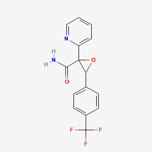 molecular formula C15H11F3N2O2 B3041326 2-(2-Pyridyl)-3-[4-(trifluoromethyl)phenyl]oxirane-2-carboxamide CAS No. 278610-37-0