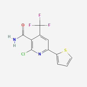 molecular formula C11H6ClF3N2OS B3041376 2-Chloro-6-(2-thienyl)-4-(trifluoromethyl)nicotinamide CAS No. 286430-59-9