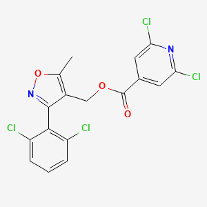 [3-(2,6-Dichlorophenyl)-5-methyl-1,2-oxazol-4-yl]methyl 2,6-dichloropyridine-4-carboxylate