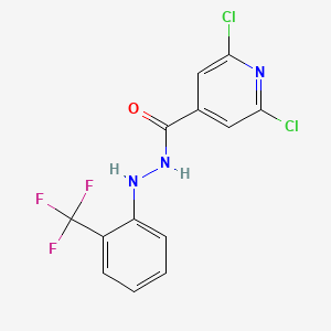 molecular formula C13H8Cl2F3N3O B3041383 N'4-[2-(trifluoromethyl)phenyl]-2,6-dichloropyridine-4-carbohydrazide CAS No. 286832-90-4