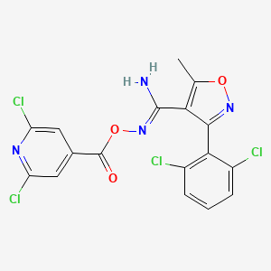 O4-[(2,6-dichloro-4-pyridyl)carbonyl]-3-(2,6-dichlorophenyl)-5-methylisoxazole-4-carbohydroximamide