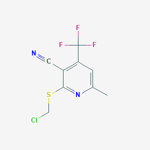 2-[(Chloromethyl)thio]-6-methyl-4-(trifluoromethyl)nicotinonitrile