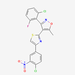 3-(2-Chloro-6-fluorophenyl)-4-[4-(4-chloro-3-nitrophenyl)-1,3-thiazol-2-yl]-5-methylisoxazole