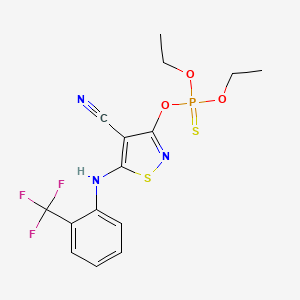 3-[(Diethoxyphosphorothioyl)oxy]-5-[2-(trifluoromethyl)anilino]isothiazole-4-carbonitrile