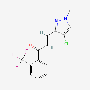 3-(4-chloro-1-methyl-1H-pyrazol-3-yl)-1-[2-(trifluoromethyl)phenyl]prop-2-en-1-one