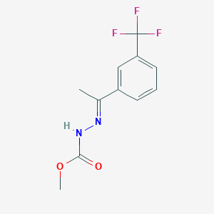 molecular formula C11H11F3N2O2 B3041482 Methyl 2-{1-[3-(trifluoromethyl)phenyl]ethylidene}-1-hydrazinecarboxylate CAS No. 303148-64-3