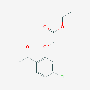 molecular formula C12H13ClO4 B3041491 Ethyl (2-acetyl-5-chlorophenoxy)acetate CAS No. 30335-94-5